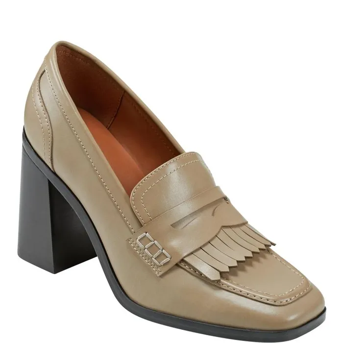 Marc Fisher Heels and Pumps Women Hamish Block Heel Loafer Taupe