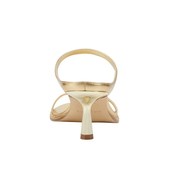Marc Fisher Mules and Slides Women Alonde Heeled Slide Sandal Gold Leather