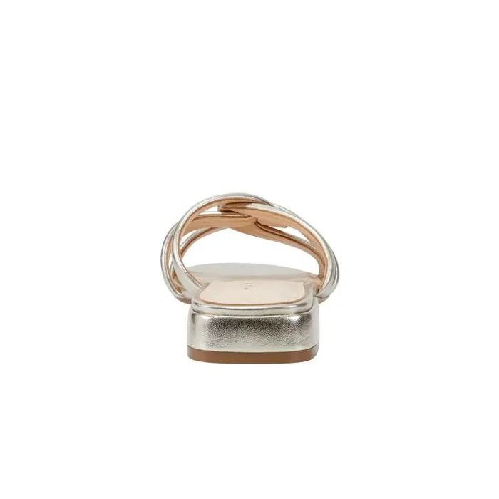 Marc Fisher Mules and Slides Women Casara Slide Sandal Platino