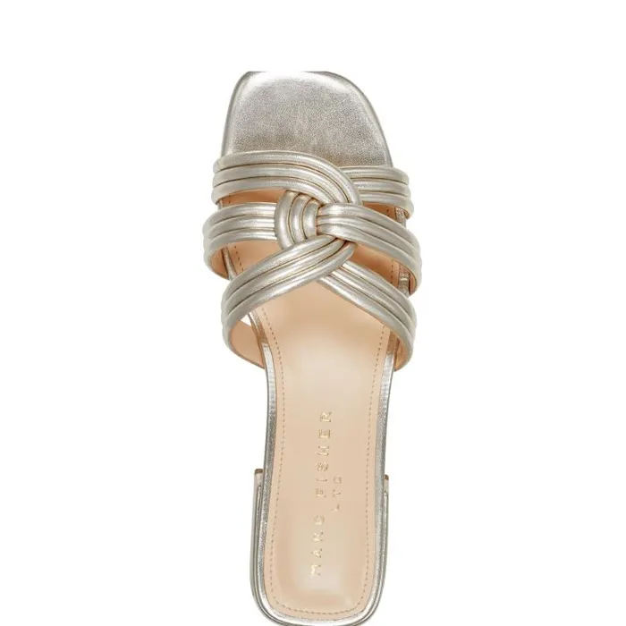Marc Fisher Mules and Slides Women Casara Slide Sandal Platino