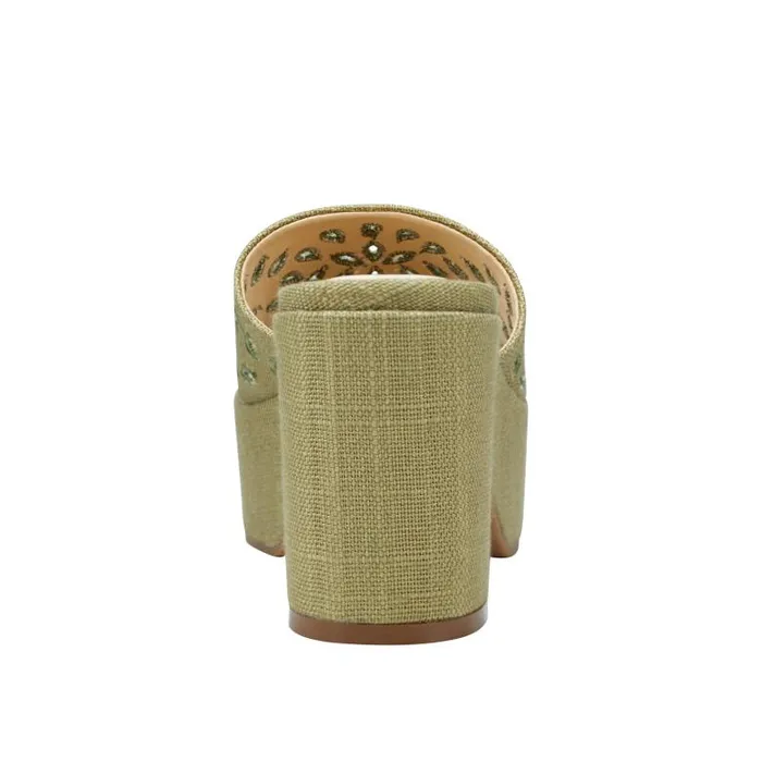 Marc Fisher Mules and Slides Women Foreva Platform Slide Sandal Green