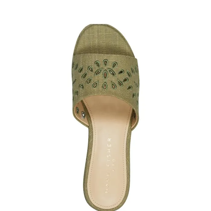 Marc Fisher Mules and Slides Women Foreva Platform Slide Sandal Green