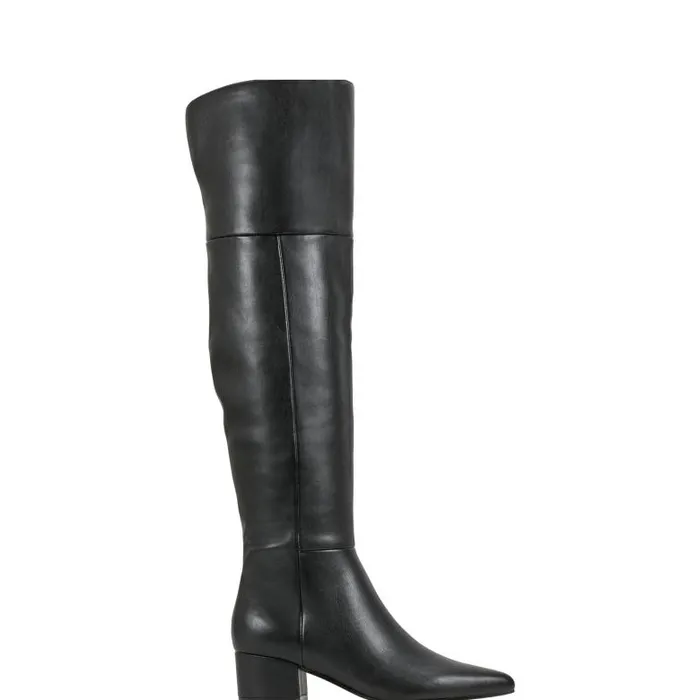 Marc Fisher OTK Boots Women Lottie Over The Knee Boot Smooth Black