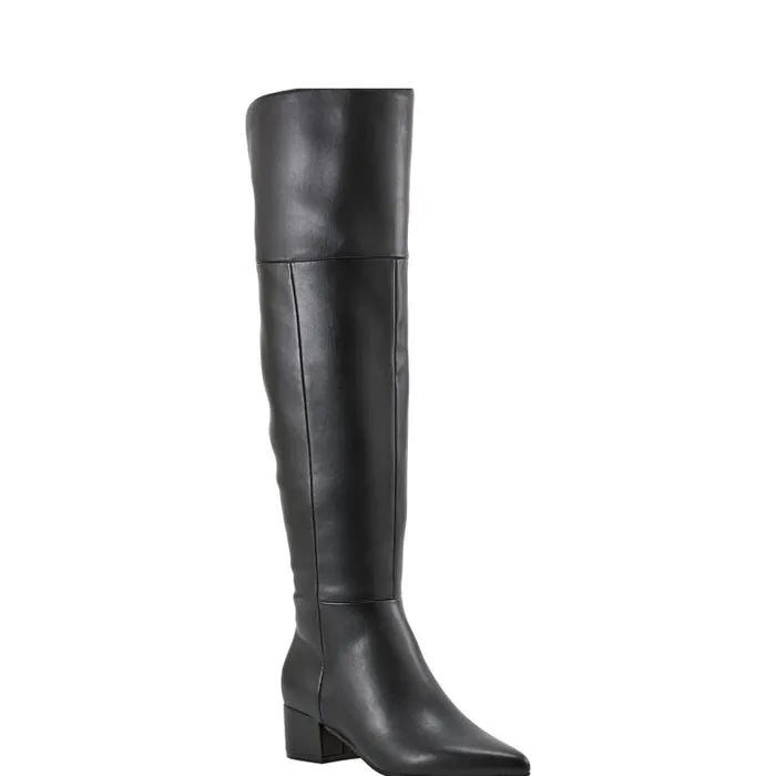 Marc Fisher OTK Boots Women Lottie Over The Knee Boot Smooth Black