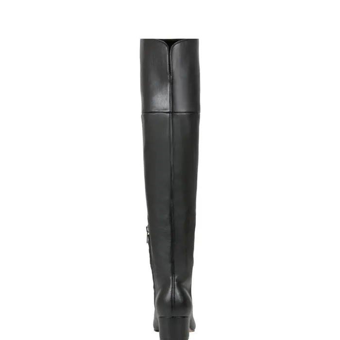 Marc Fisher OTK Boots Women Lottie Over The Knee Boot Smooth Black