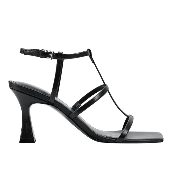 Marc Fisher Sandals Women Dennie Strappy Dress Sandal Black Leather