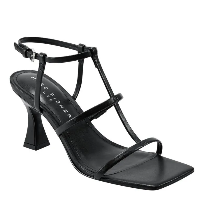 Marc Fisher Sandals Women Dennie Strappy Dress Sandal Black Leather