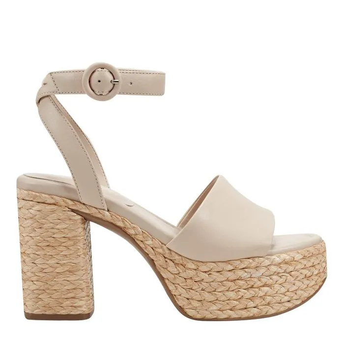 Marc Fisher Sandals Women Palyca Platform Espadrille Sandal Natural Leather