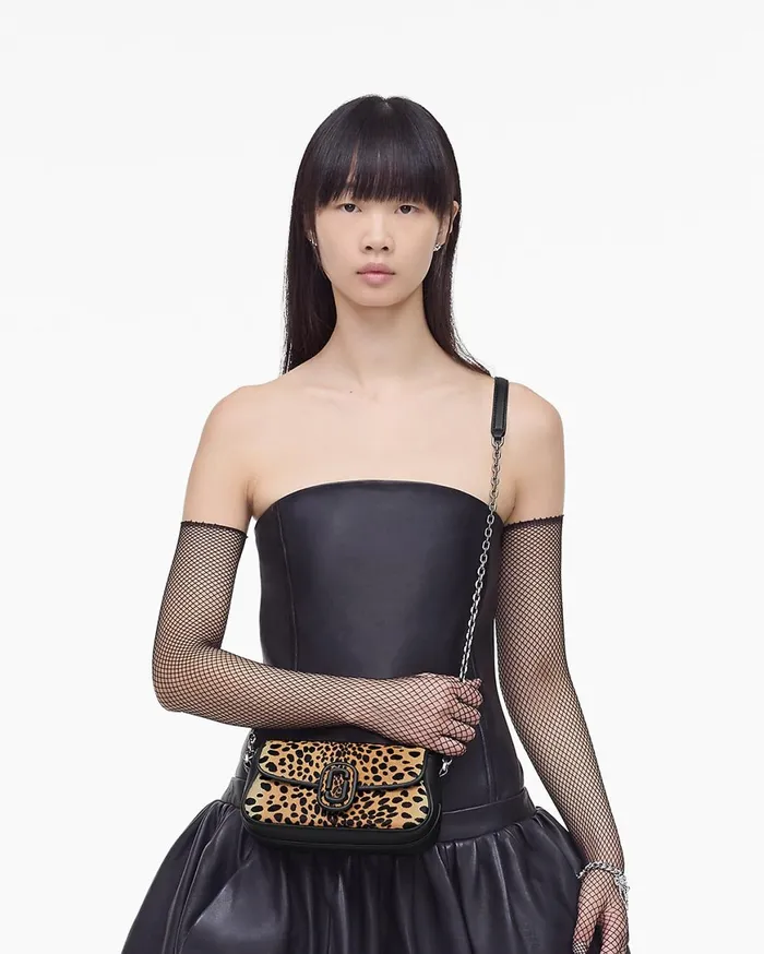 Marc Jacobs Crossbody Bags The Cheetah Haircalf Clover Shoulder Bag Black Multi 8211 Women