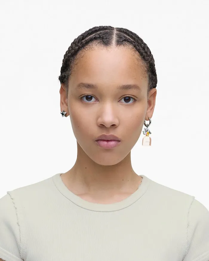 Marc Jacobs Earrings Mini Icon Perfect Earrings Silverpink Multi 8211 Women