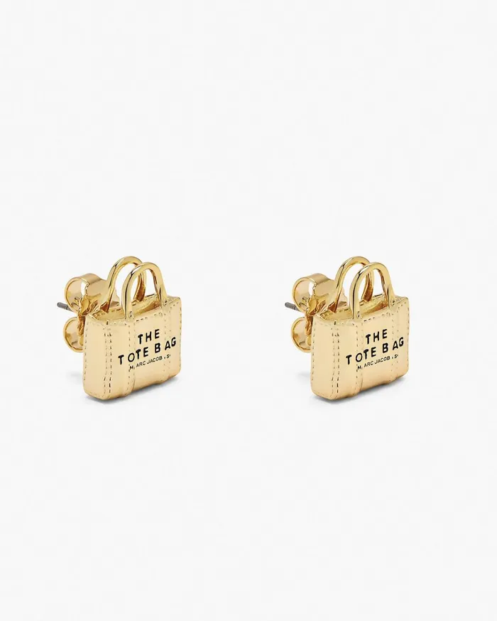Marc Jacobs Earrings The Tote Bag Stud Earrings Light Antique Gold 8211 Women Marc Jacobs Earrings The Tote Bag Stud Earrings Light Antique Gold 8211 Women