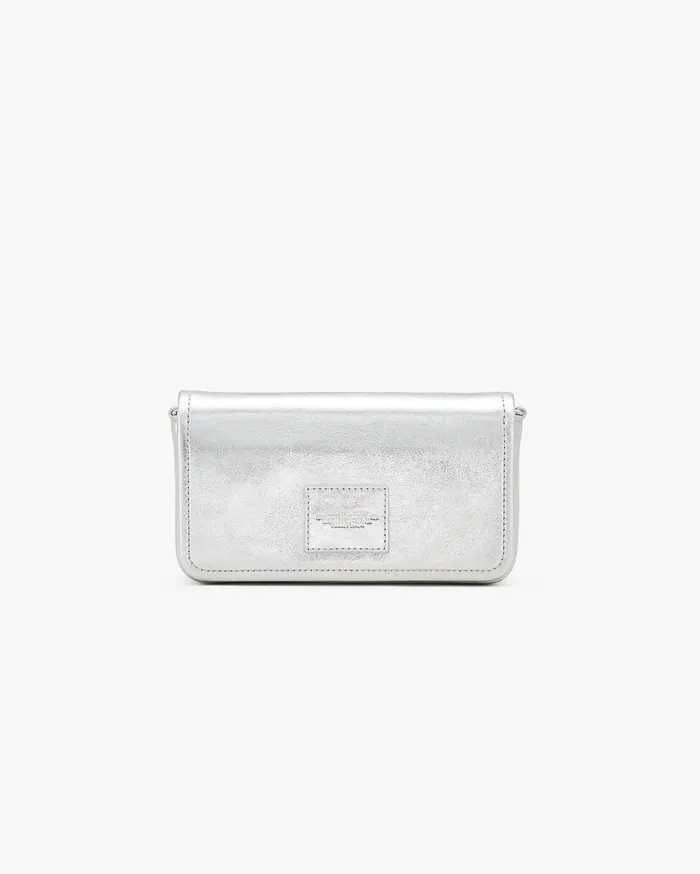 Marc Jacobs Large Wallets The Metallic Leather Chain Mini Bag Silver 8211 Women