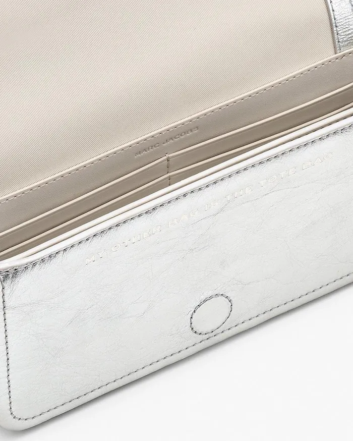 Marc Jacobs Large Wallets The Metallic Leather Chain Mini Bag Silver 8211 Women