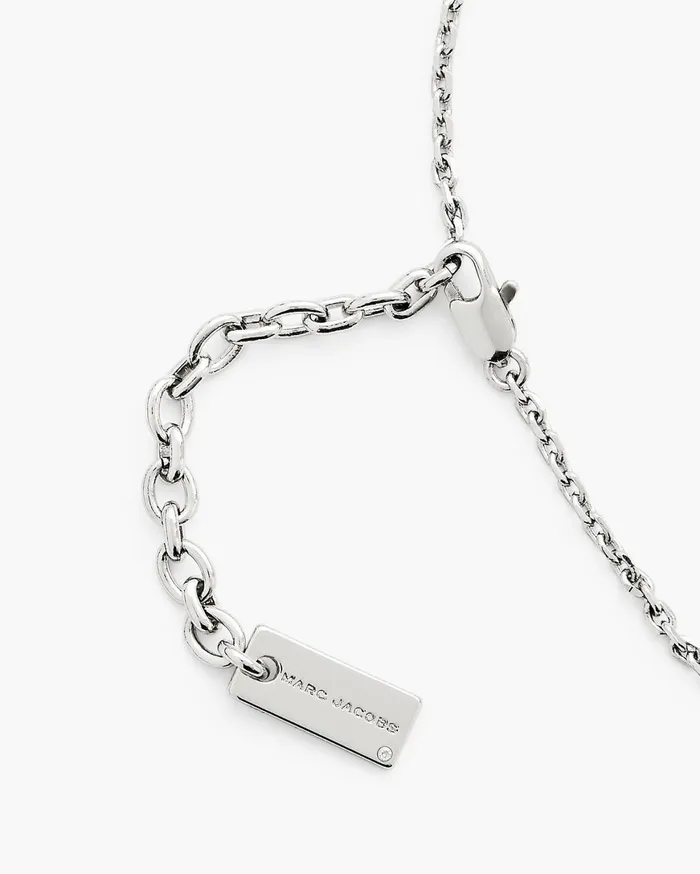 Marc Jacobs Necklaces Button Charm Necklace Silverblack 8211 Women