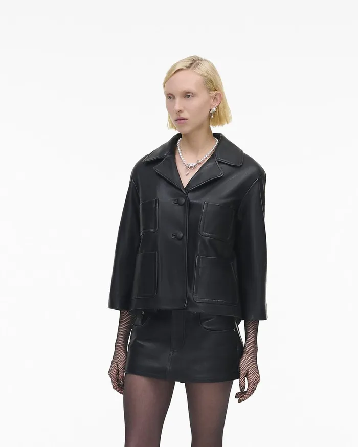 Marc Jacobs Outerwear The Leather Lady Jacket Black 8211 Women