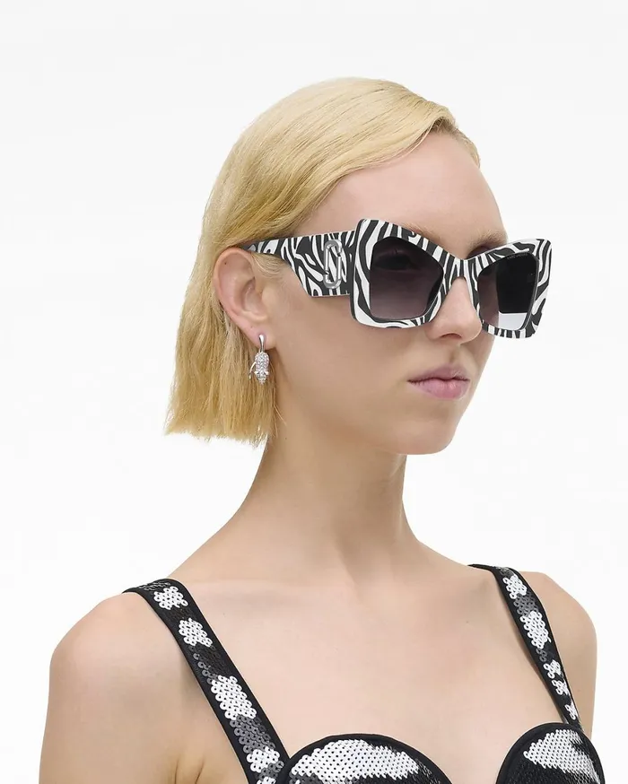 Marc Jacobs Sunglasses The J Marc Oversized Cat Eye Sunglasses Blackwhite 8211 Women