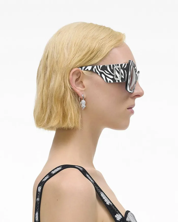 Marc Jacobs Sunglasses The J Marc Oversized Cat Eye Sunglasses Blackwhite 8211 Women