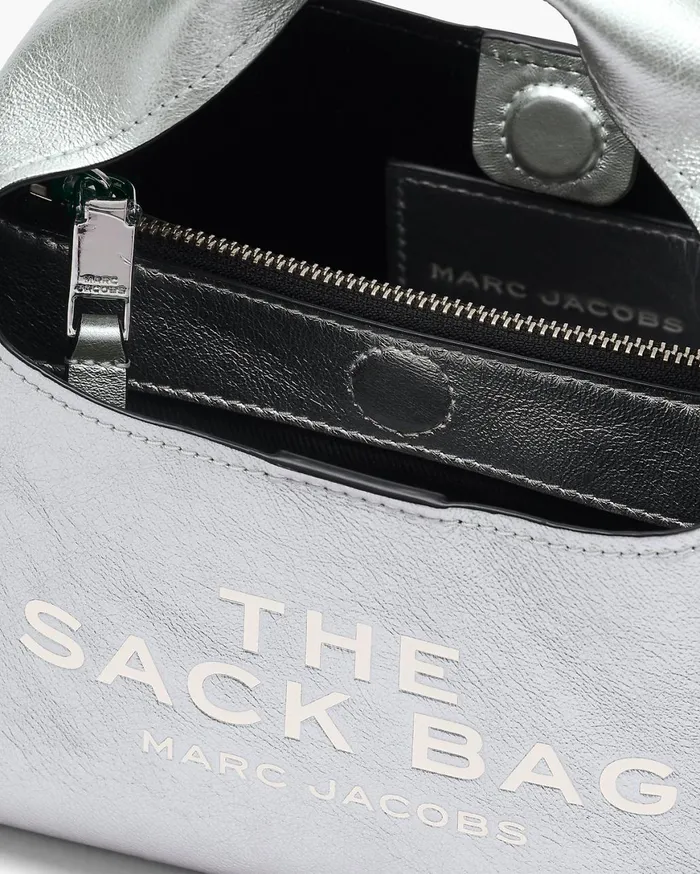 Marc Jacobs The Sack Bag The Metallic Leather Mini Sack Bag Silver 8211 Women