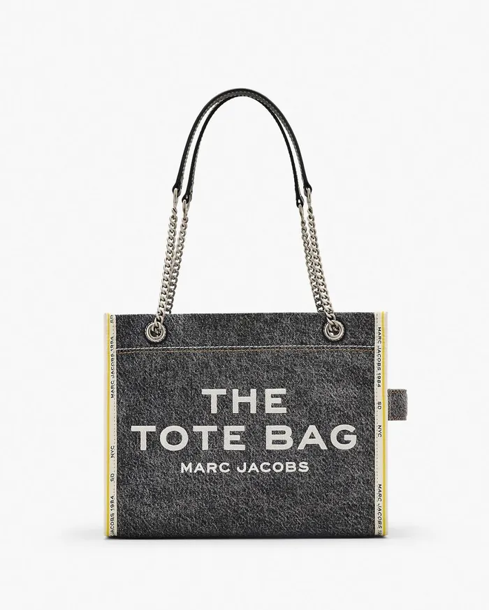 Marc Jacobs The Tote Bag The Denim Chain Medium Tote Bag Black Wash 8211 Women Marc Jacobs The Tote Bag The Denim Chain Medium Tote Bag Black Wash 8211 Women