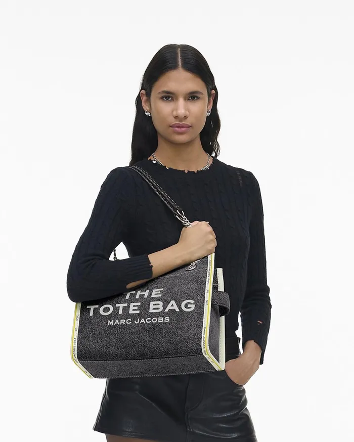 Marc Jacobs The Tote Bag The Denim Chain Medium Tote Bag Black Wash 8211 Women