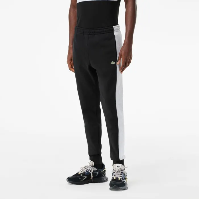 Matching Sets Men Lacoste Men039s Colorblock Sweatpants Black Grey Chine Snp