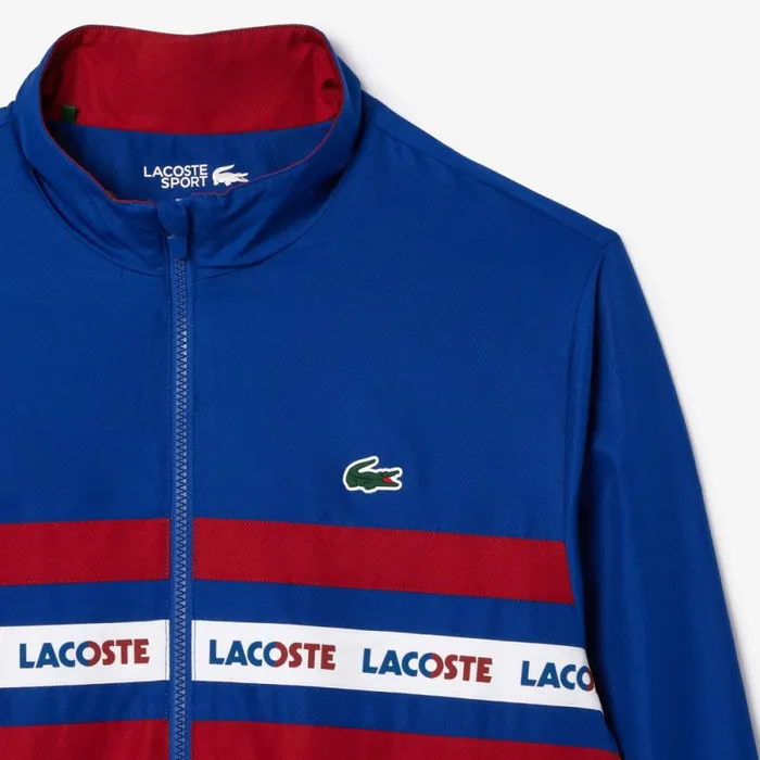 Matching Sets Men Lacoste Men039s Logo Stripe Tennis Sweatsuit Navy Blue Bordeaux Is4