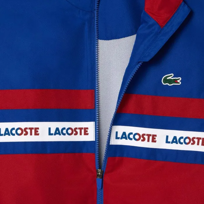 Matching Sets Men Lacoste Men039s Logo Stripe Tennis Sweatsuit Navy Blue Bordeaux Is4