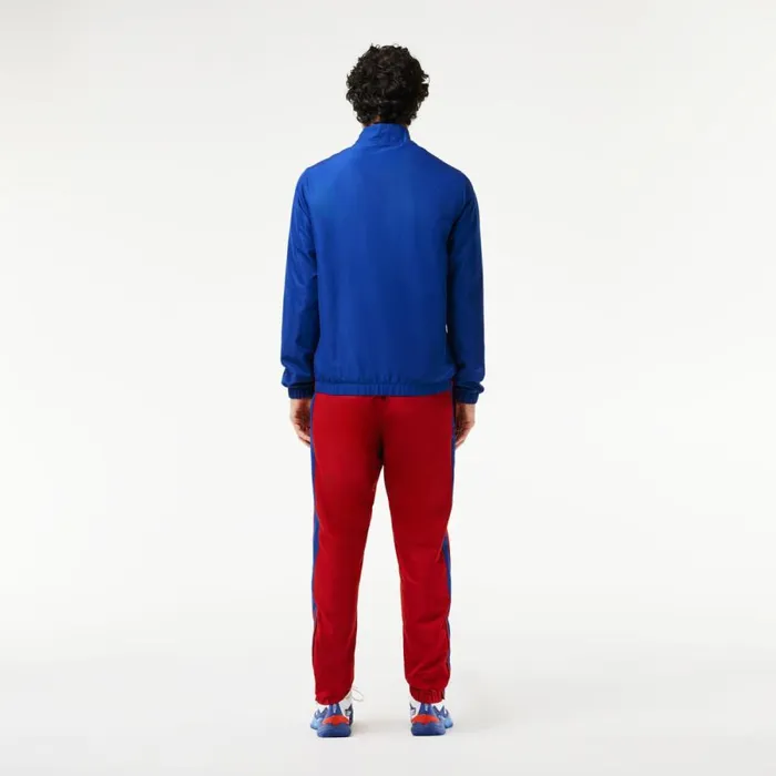 Matching Sets Men Lacoste Men039s Logo Stripe Tennis Sweatsuit Navy Blue Bordeaux Is4