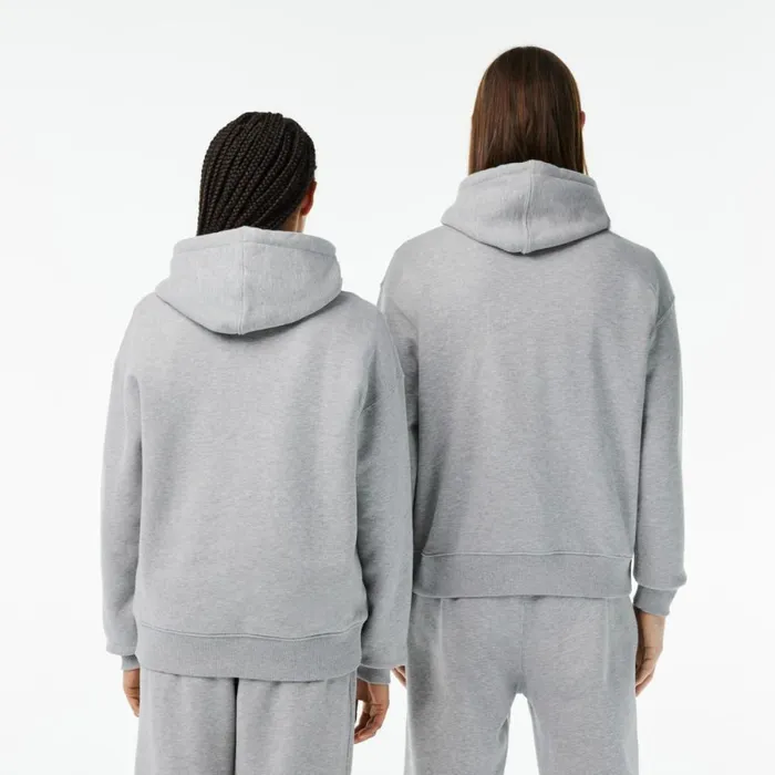 Matching Sets MenWomen Lacoste Unisex Loose Fit Hoodie Grey Chine Cca