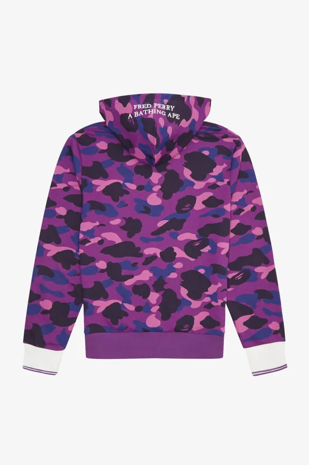 Men A Bathing ApeCamouflage Hooded Sweatshirt Black Fred Perry Sweatshirts