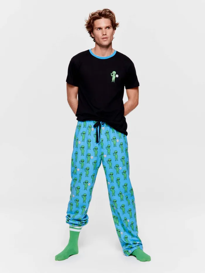 Men Alien Flannelette Pj Pant Multi Peter Alexander Pants