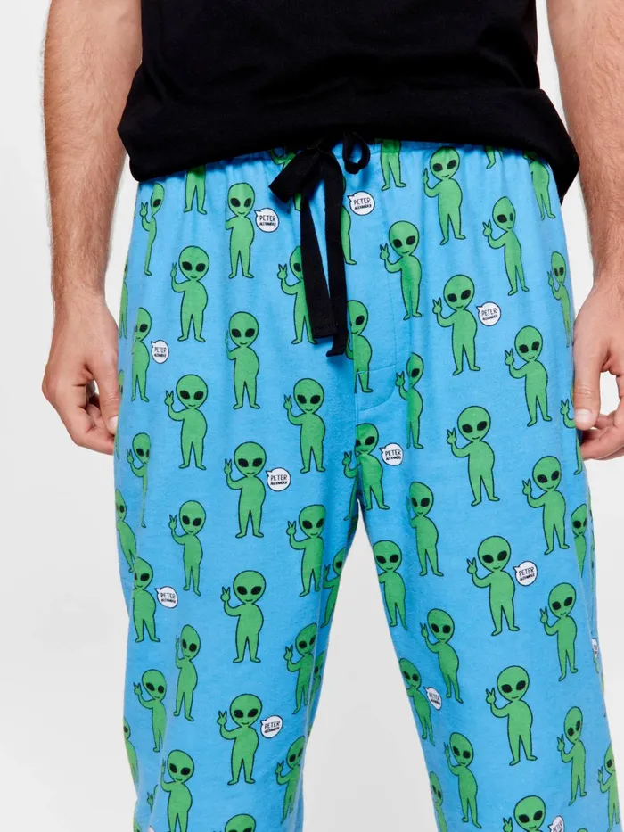Men Alien Flannelette Pj Pant Multi Peter Alexander Pants