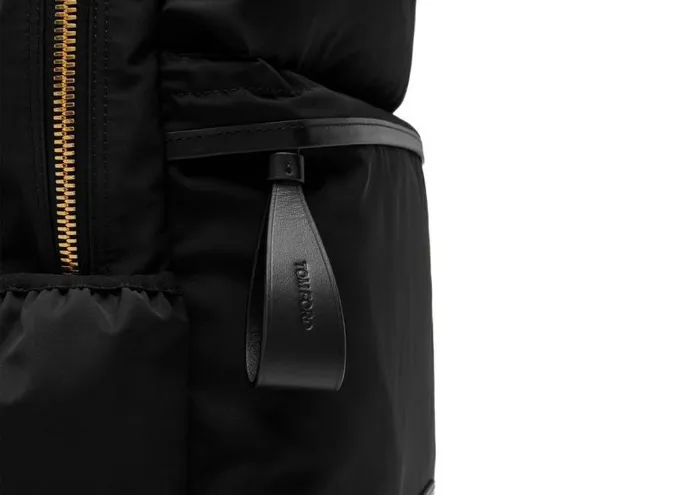 Men Backpacks Tom Ford Recycled Nylon Backpack Black Men Backpacks Tom Ford Recycled Nylon Backpack Black