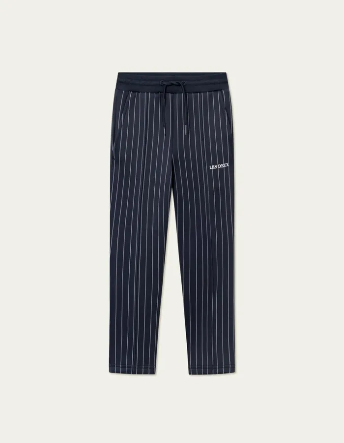 Men Ballier Casual Pinstripe Track Pants 8211 Dark NavyLight Ivory Les Deux Pants Men Ballier Casual Pinstripe Track Pants 8211 Dark NavyLight Ivory Les Deux Pants