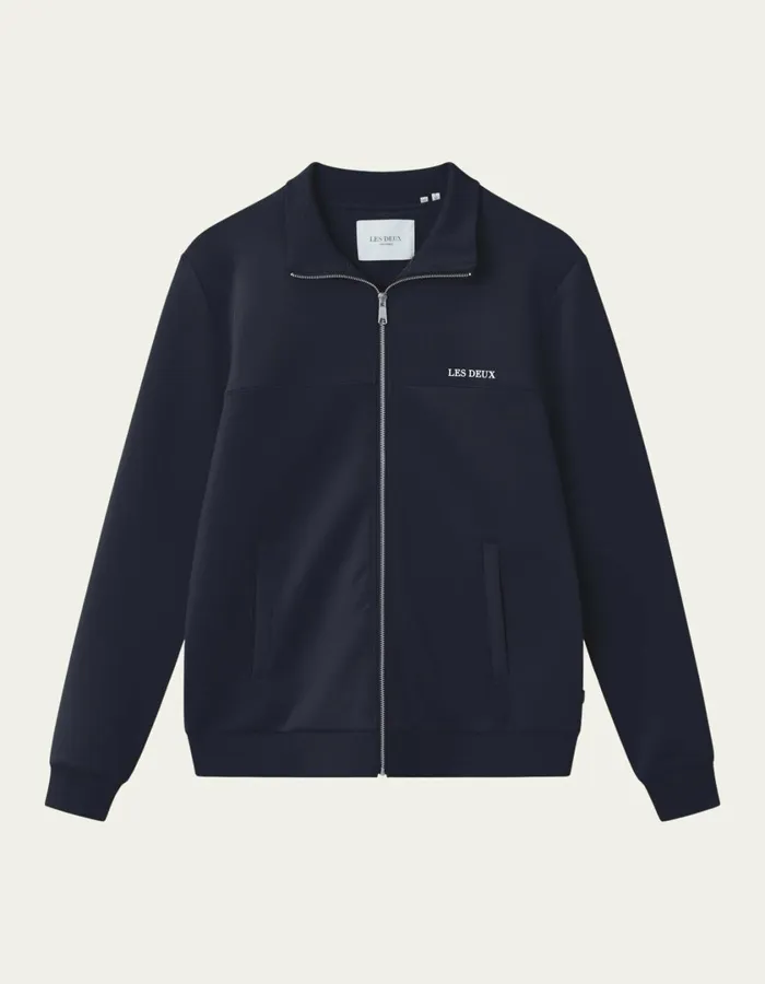 Men Ballier Track Jacket 8211 Dark Navy Les Deux HoodiesSweatshirts