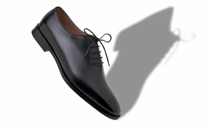 Men Black Calf Leather Lace Up Shoes Manolo Blahnik LaceUps