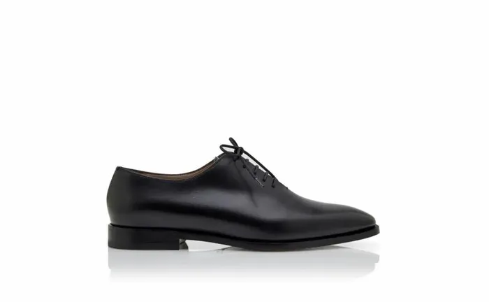 Men Black Calf Leather Lace Up Shoes Manolo Blahnik LaceUps