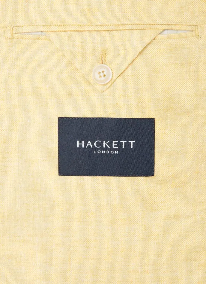 Men Blazers Hackett London Classic Fit Linen Blazer Yellow
