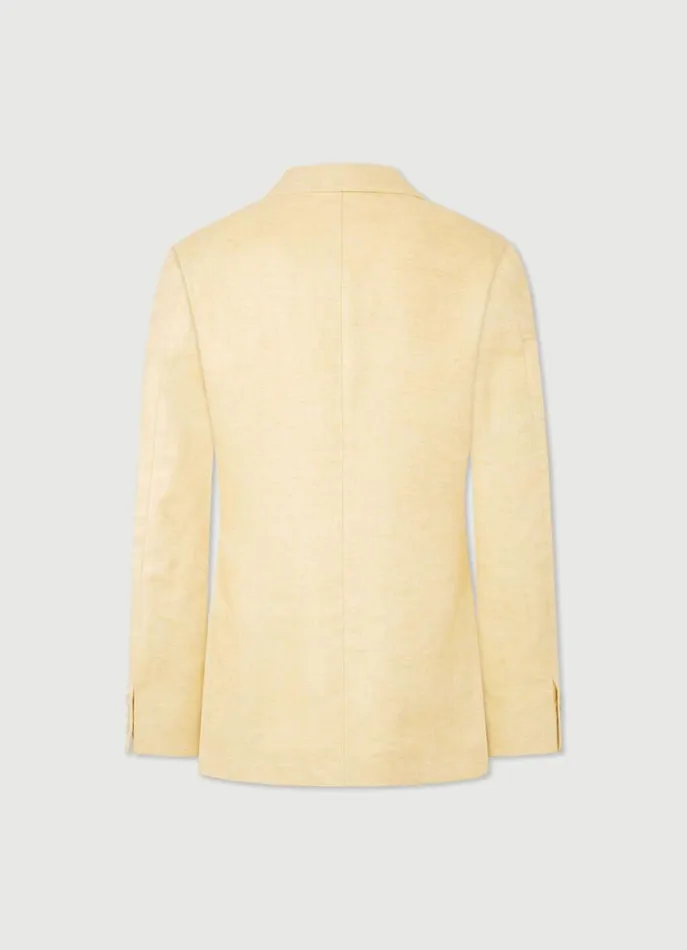 Men Blazers Hackett London Classic Fit Linen Blazer Yellow