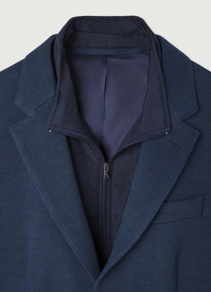 Men Blazers Hackett London Detachable Bib Blazer Navy