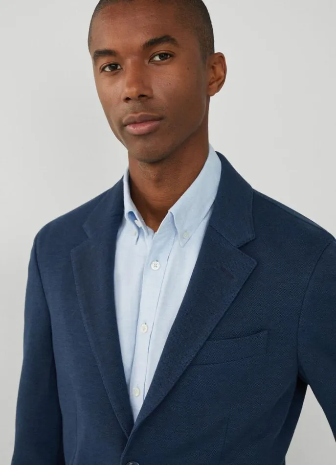 Men Blazers Hackett London Detachable Bib Blazer Navy