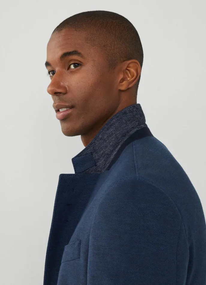 Men Blazers Hackett London Detachable Bib Blazer Navy