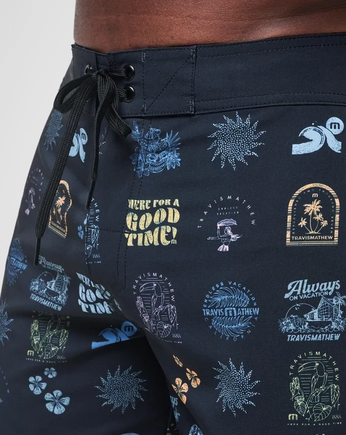 Men Boardshorts TravisMathew LONGBOARDERS BOARDSHORT Black