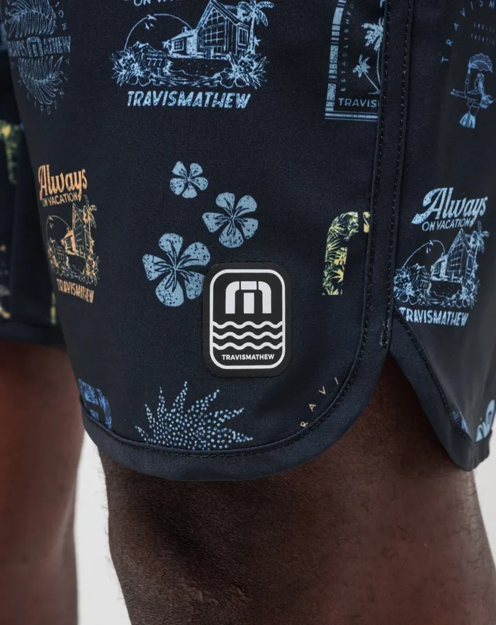 Men Boardshorts TravisMathew LONGBOARDERS BOARDSHORT Black
