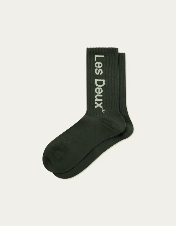 Men Brody Rib Socks 2Pack 8211 RosinWhite Les Deux Underwear
