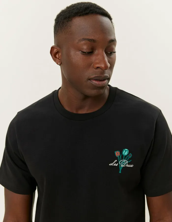 Men Bruno Caf TShirt 8211 BlackBlack Les Deux Tshirts