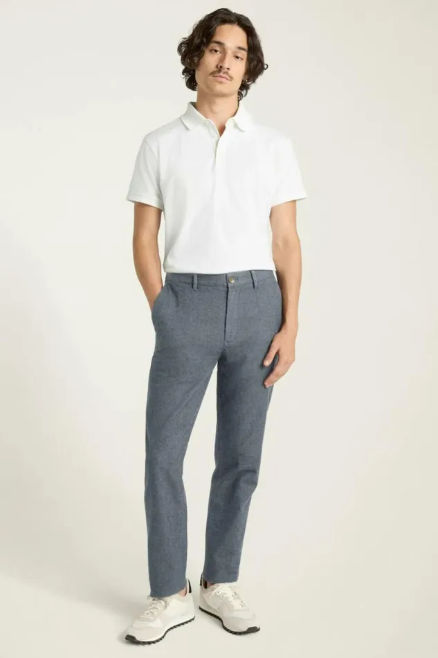 Men Brushed Twill Chino Navy Blue Bonobos Chinos