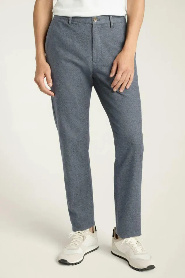 Men Brushed Twill Chino Navy Blue Bonobos Chinos