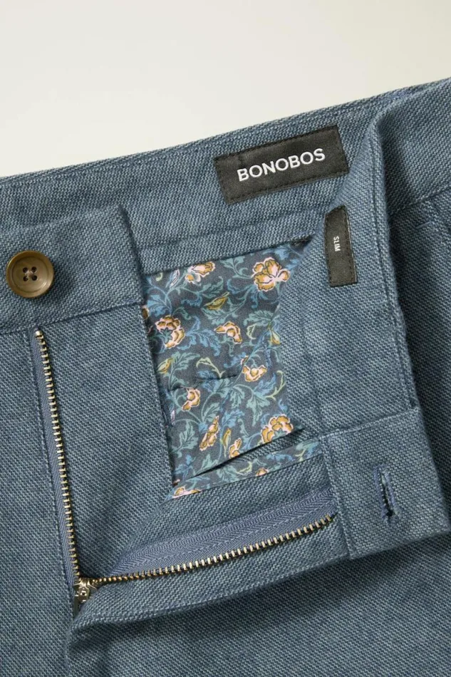 Men Brushed Twill Chino Navy Blue Bonobos Chinos