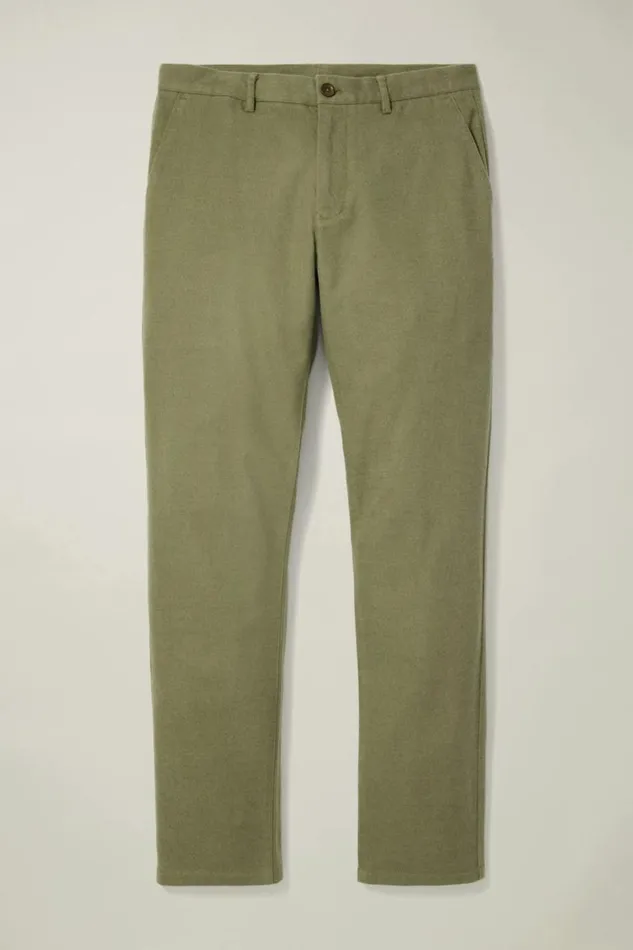 Men Brushed Twill Chino Olive Green Bonobos Chinos